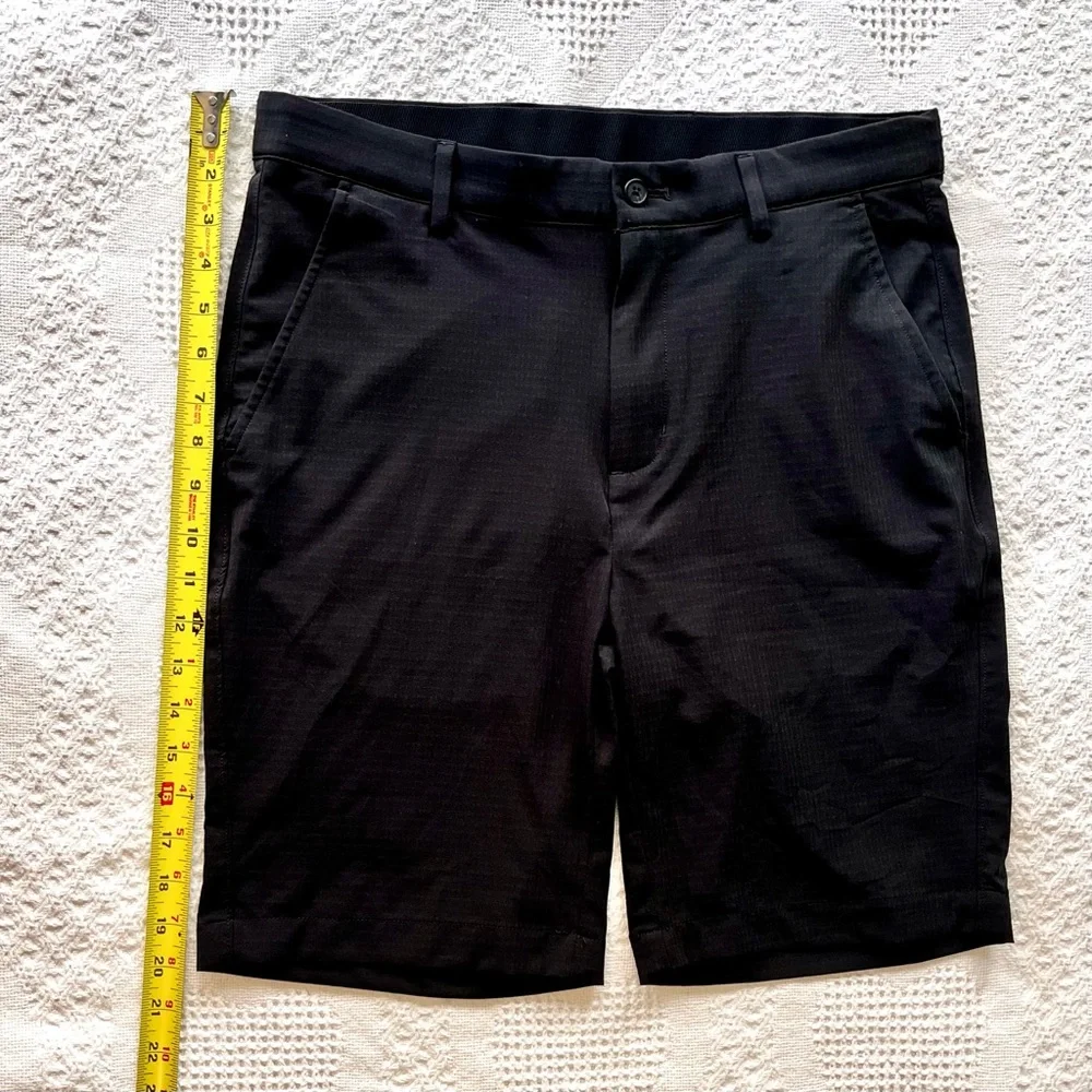 Greg Norman Collection Black Flat Front Performance Shorts - Picture 6 of 9